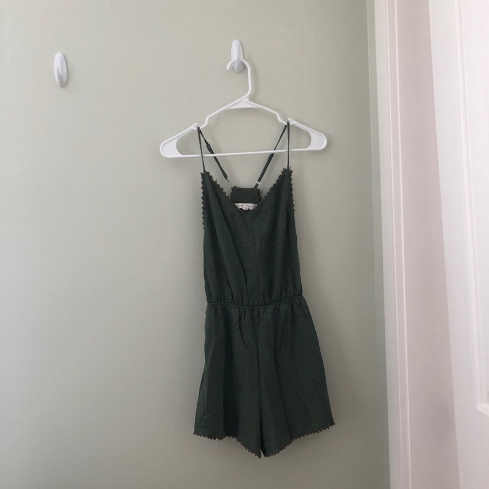 Army green romper!